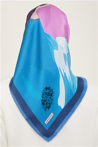 Armine Çiçek Desenli Twill İpek Eşarp 24Ya9145 2 31