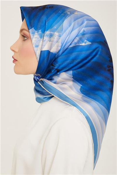 Armine Çiçek Desenli Twill İpek Eşarp 24Ya9100 87 87