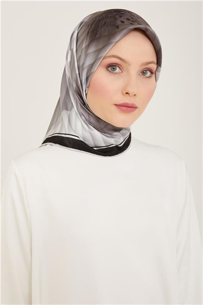 Armine Çiçek Desenli Twill İpek Eşarp 24Ya9100 87 07