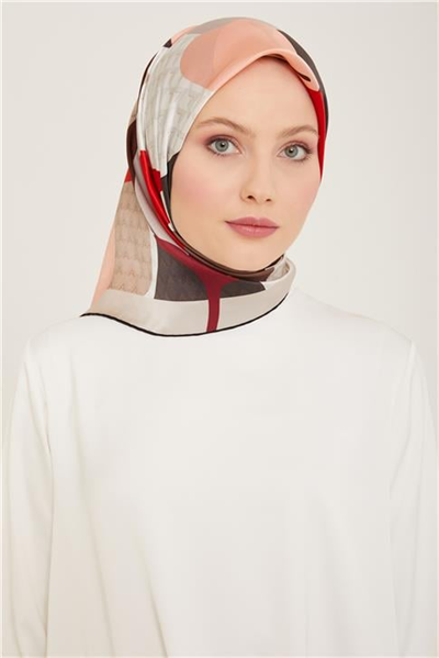 Armine Çiçek Desenli Twill İpek Eşarp 24Ya9119 14 14