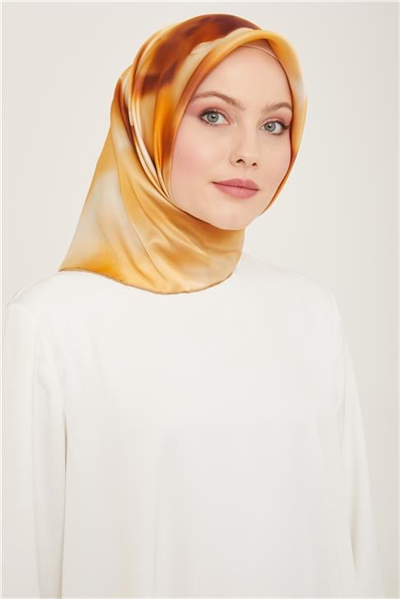 Armine Çiçek Desenli Twill İpek Eşarp 24Ya9124 82 51