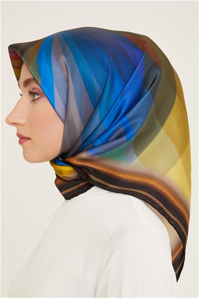 Armine Çiçek Desenli Twill İpek Eşarp 24Ya9112 34 15