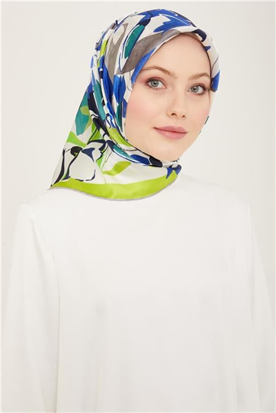 Armine Çiçek Desenli Twill İpek Eşarp 24Ya9153 52 81