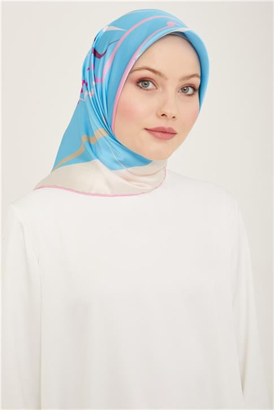 Armine Çiçek Desenli Twill İpek Eşarp 24Ya9115 31 83