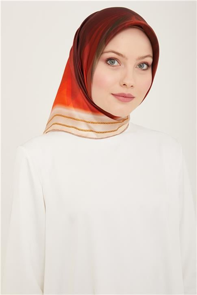 Armine Çiçek Desenli Twill İpek Eşarp 24Ya9112 34 01
