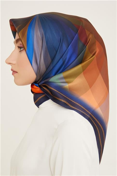 Armine Çiçek Desenli Twill İpek Eşarp 24Ya9112 34 80