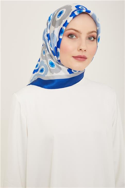 Armine Çiçek Desenli Twill İpek Eşarp 24Ya9106 54 10