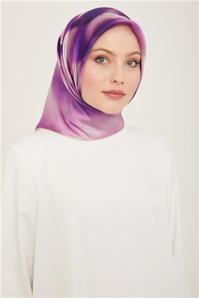 Armine Çiçek Desenli Twill İpek Eşarp 24Ya9124 82 35