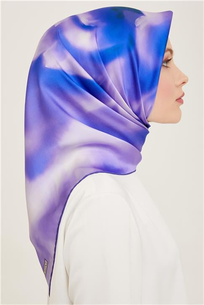 Armine Çiçek Desenli Twill İpek Eşarp 24Ya9124 82 81