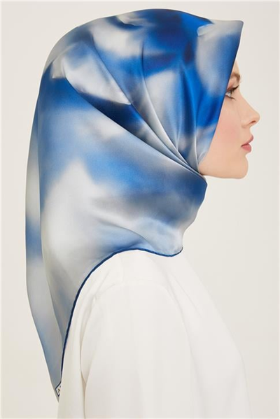 Armine Çiçek Desenli Twill İpek Eşarp 24Ya9124 82 34