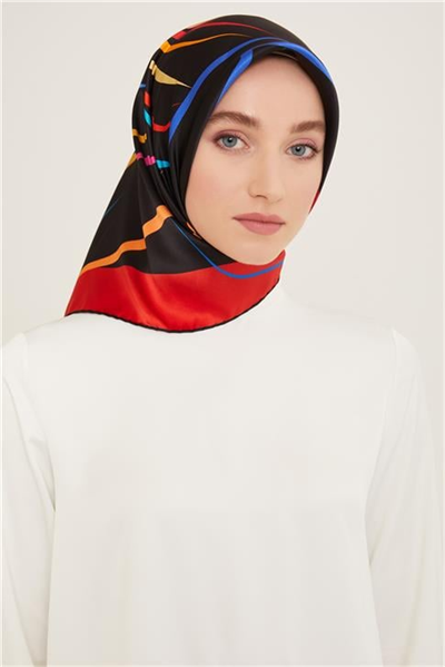 Armine Çiçek Desenli Twill İpek Eşarp 24Ya9115 31 38