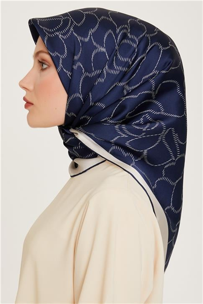 Armine Çiçek Desenli Twill Saf İpek Eşarp 9222D 83