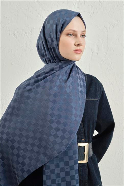 Armine Elegance İpek Pamuk Dama Şal 02