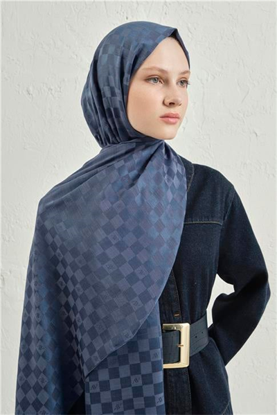 Armine Elegance İpek Pamuk Dama Şal 02