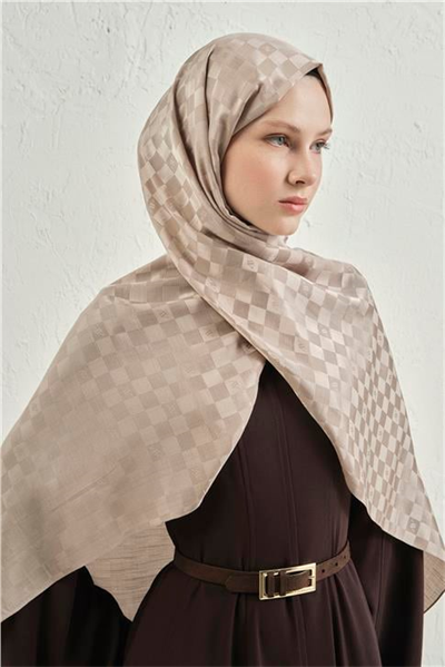 Armine Elegance İpek Pamuk Dama Şal 07