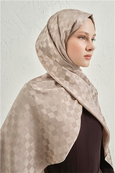 Armine Elegance İpek Pamuk Dama Şal 07
