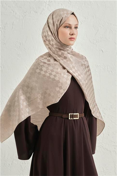 Armine Elegance İpek Pamuk Dama Şal 07