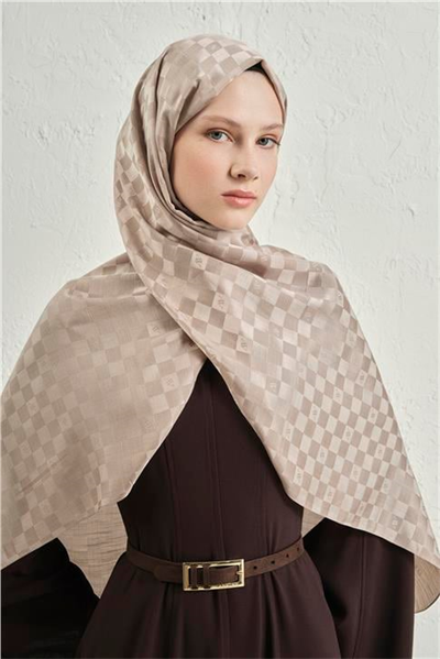 Armine Elegance İpek Pamuk Dama Şal 07