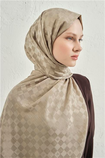 Armine Elegance İpek Pamuk Dama Şal 08