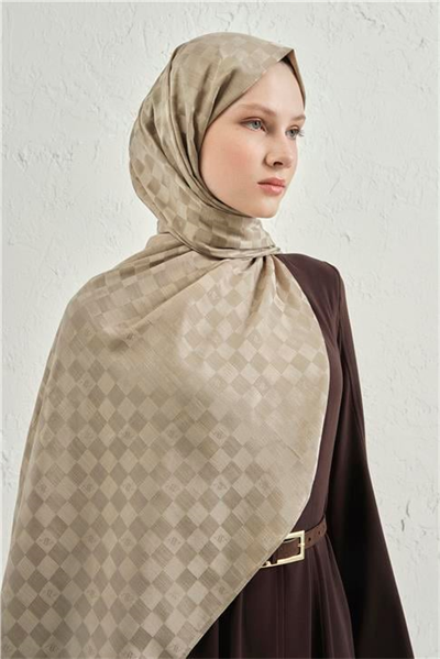 Armine Elegance İpek Pamuk Dama Şal 08