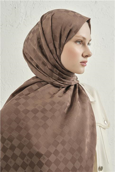 Armine Elegance İpek Pamuk Dama Şal 11