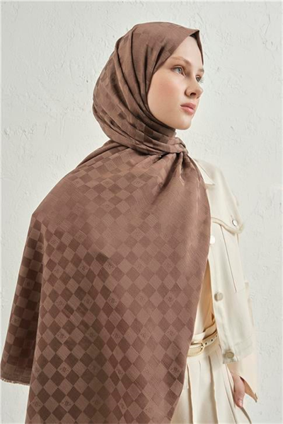 Armine Elegance İpek Pamuk Dama Şal 11