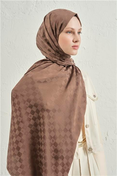 Armine Elegance İpek Pamuk Dama Şal 11
