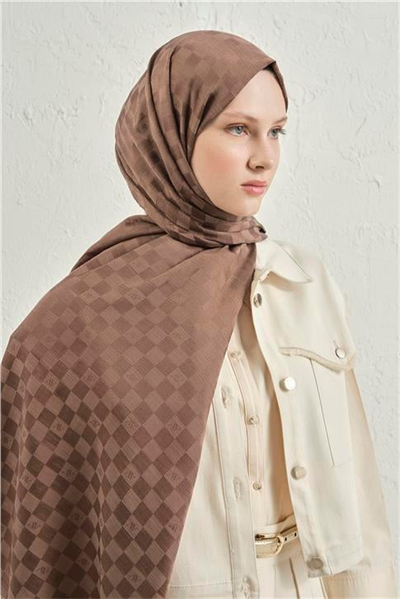 Armine Elegance İpek Pamuk Dama Şal 11