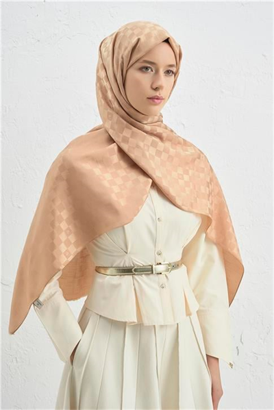 Armine Elegance İpek Pamuk Dama Şal 15