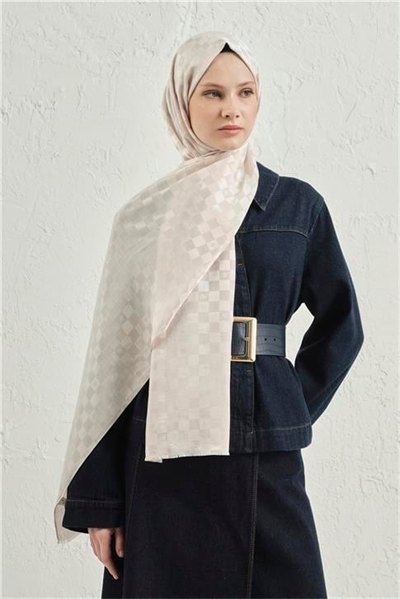 Armine Elegance İpek Pamuk Dama Şal 17