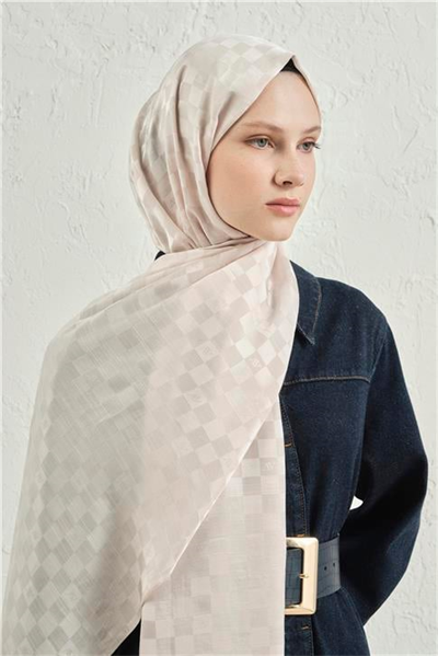 Armine Elegance İpek Pamuk Dama Şal 17