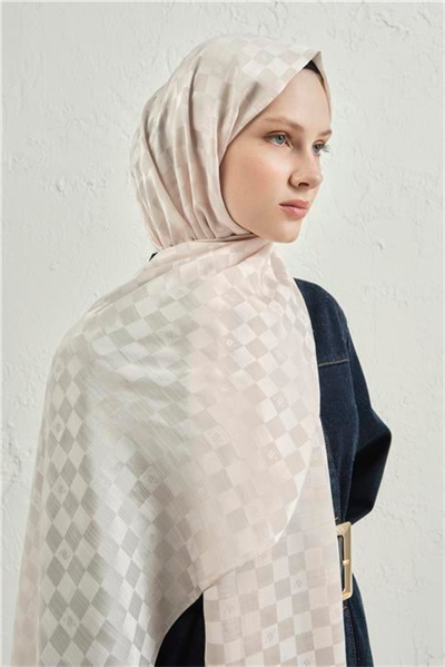Armine Elegance İpek Pamuk Dama Şal 17