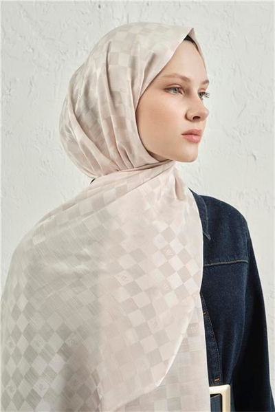 Armine Elegance İpek Pamuk Dama Şal 17