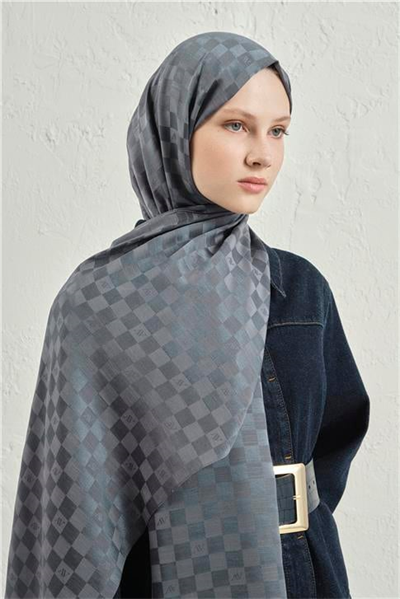 Armine Elegance İpek Pamuk Dama Şal 19
