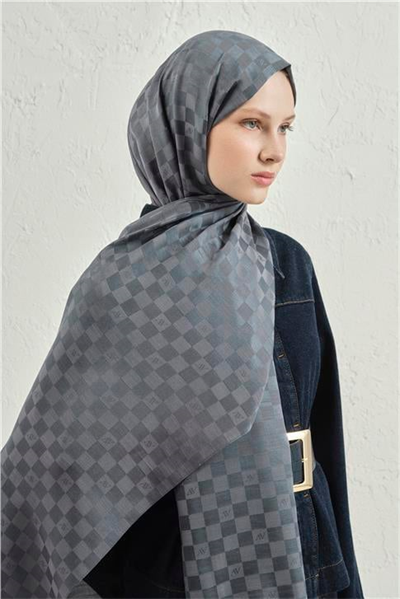 Armine Elegance İpek Pamuk Dama Şal 19