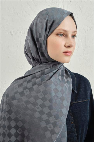Armine Elegance İpek Pamuk Dama Şal 19