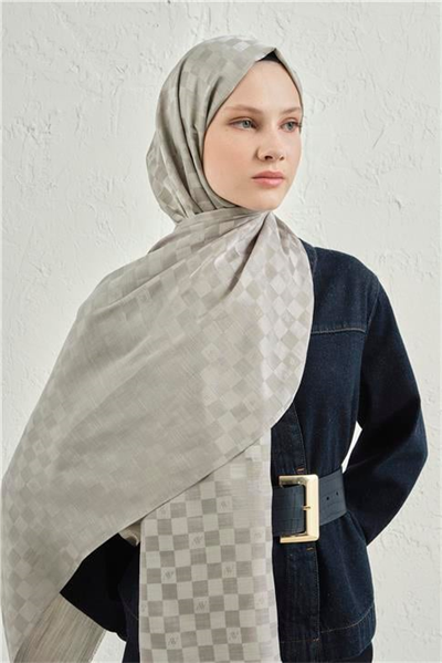 Armine Elegance İpek Pamuk Dama Şal 22