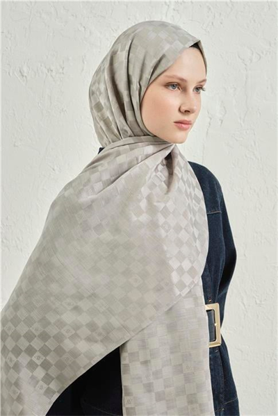 Armine Elegance İpek Pamuk Dama Şal 22