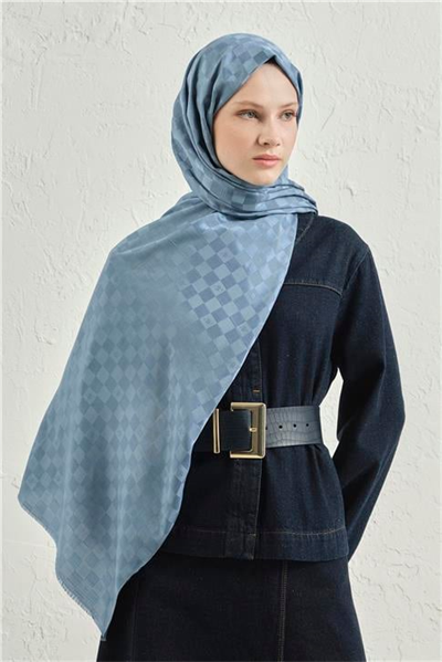 Armine Elegance İpek Pamuk Dama Şal 26