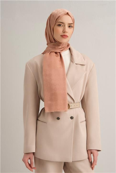 Armine Elegance İpek Pamuk Kare Monogram Şal 10694