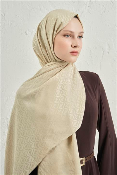 Armine Elegance İpek Pamuk Monogram Şal 17