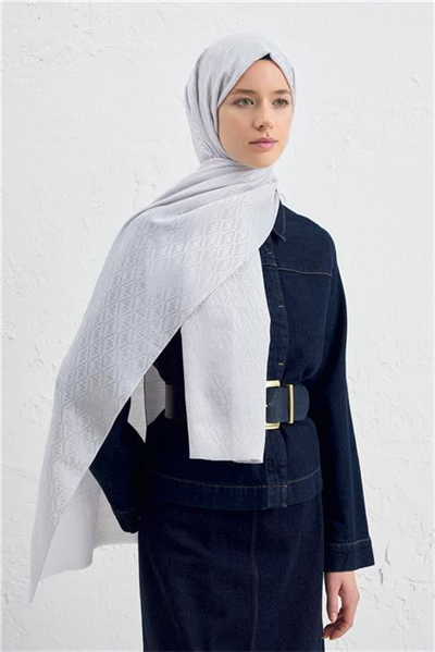 Armine Elegance İpek Pamuk Monogram Şal 23