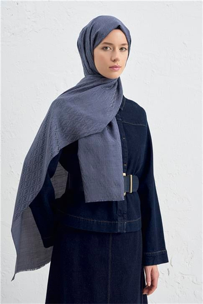 Armine Elegance İpek Pamuk Monogram Şal 19