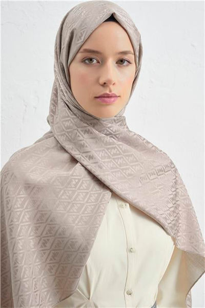 Armine Elegance İpek Pamuk Monogram Şal 08