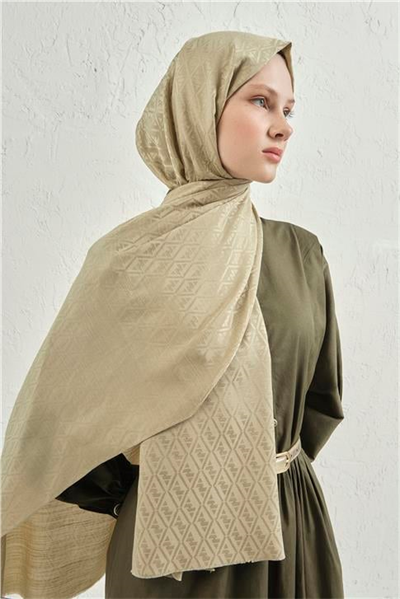 Armine Elegance İpek Pamuk Monogram Şal 54