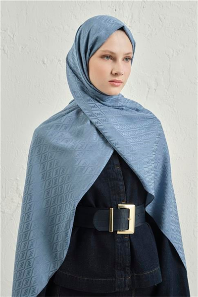 Armine Elegance İpek Pamuk Monogram Şal 26