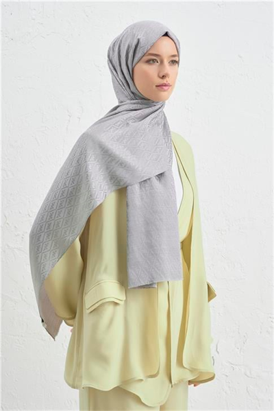Armine Elegance İpek Pamuk Monogram Şal 22