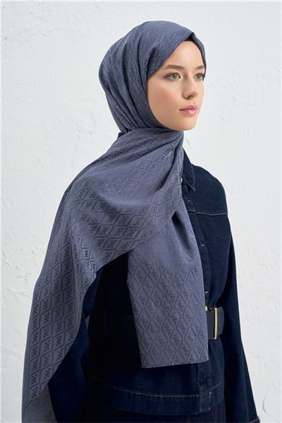Armine Elegance İpek Pamuk Monogram Şal 19