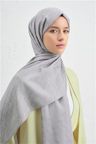 Armine Elegance İpek Pamuk Monogram Şal 22
