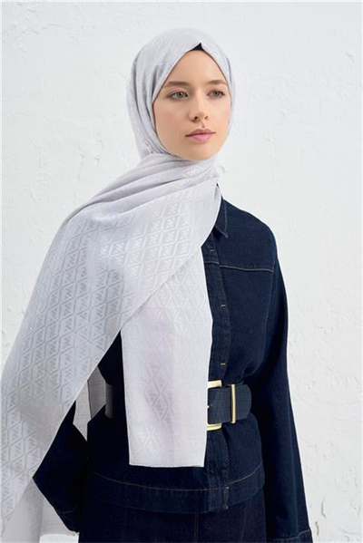 Armine Elegance İpek Pamuk Monogram Şal 23